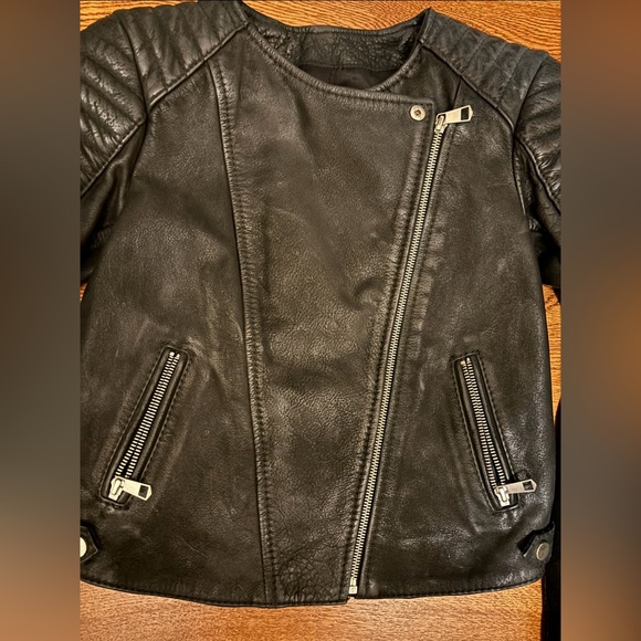 H&M heavy quilted leather jacket - Picture 3 of 6